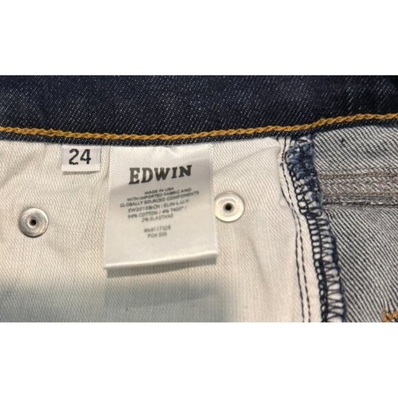 Edwin 1947 Women's Elin Straight Leg Jeans Blue USA Size 24 NWT - Picture 7 of 9